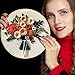 SUNTQ Embroidery Kit for Beginners Adults Cross Stitch Kit Hand Embroidery Starter Kit with Patterned Embroidery Cloth Hoop Thread Floss Craft Project(Flower Pattern) with Video Direction