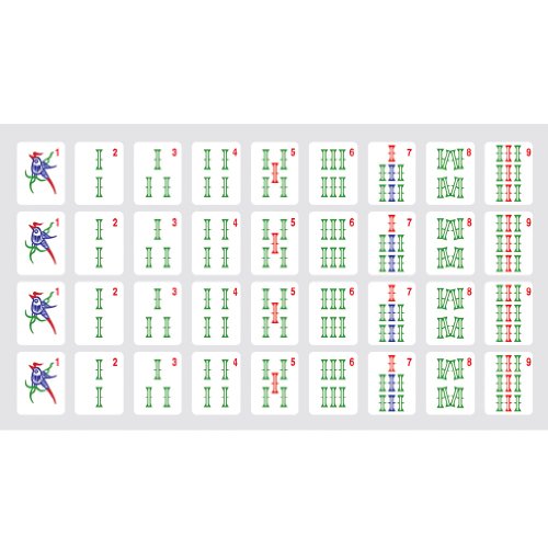 American Mah Jongg Tile Decal Stickers - Set of 180