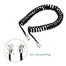 SHONCO Telephone Handset Cord, 4 Pack 8Ft Uncoiled / 1.4Ft Coiled Landline Phone Handset Cable 4P4C Telephone Accessory Black