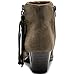 Ollio Women Shoe Suede Zip up Cutout Ankle High Heel Bootie