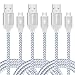 Micro USB Cable, iSeekerKit 6ft High Charging Speed USB 2.0 A Male to Micro Nylon Braided Cords with Aluminum Connectors Compatible for Samsung, HTC, Android and More [3 Pack]