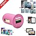 Hama SafeCharge 12Watt/2.4 Amp USB Car Charger with SmartLight, for iPhone 5 /5s, 6 / 6 Plus / 6s / 6s Plus, iPad, Galaxy S5, S6/ S6 Edge/Edge+, Note5, Nexus 5 /6, HTC, Moto X and More, Pink