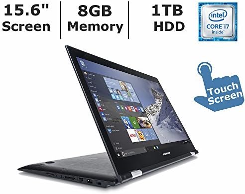 Lenovo Edge 2 15.6" 2-in-1 Touch-Screen IPS FHD 1080P Laptop, Intel Core i7 up to 3.1 GHz Processor, 8GB Memory, 1TB Hard Drive, No Optical Drive, WiFi, HDMI, Bluetooth, Windows 10