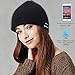 Wireless Music Beanie Headphone hat Women Winter Warm Knit Hats Cap Ink Black