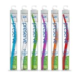 Preserve Soft Toothbrushes with Travel Cases, 6 Count