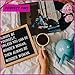 Black Felt Letter Board with Letters Pre-Cut - Oak Wooden Frame and Stand - 340 Changeable Letters, Numbers & Emojis Separated in Canvas Bag - Share Your Message with Family and Friends - 10