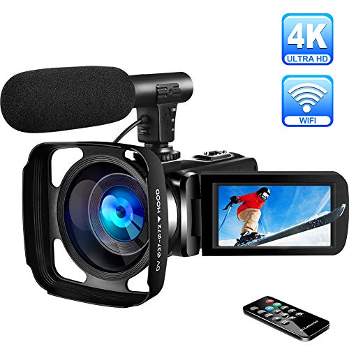 Videocmara-4K-Videocamara-Ultra-HD-WiFi-Videocmara-Digital-con-Micrfono-Full-HD-300MP-Cmara-de-Video-de-Visin-Nocturna-16X-Zoom-Digital-Pantalla-Tctil-de-30-Pulgadas-con-Parasol