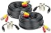 Amcrest 2-Pack 60 Feet Pre-Made All-in-One Siamese BNC Video and Power CCTV Security Camera Cable with Two Female Connectors for 960H & HD-CVI Camera and DVR (SCABLEHD60B-2pack)