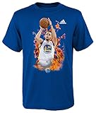 NBA All-Star Youth Fired Up Graphic Tee Shirt, Size Large (14/16), Royal, Stephen Curry