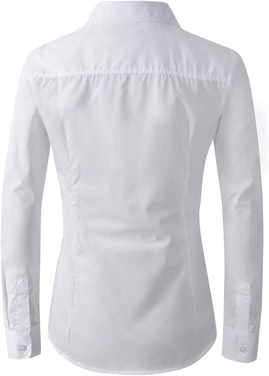 Beninos Women's Formal Work Wear White Simple Shirt at  Women’s Clothing store