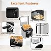 CUSIMAX-25L-Deep-Fat-Fryer-1200W-Touchscreen-Compact-Deep-Fryer-with-Timer-and-Temperature-Control-Stainless-Steel-Basket-and-Viewing-Window-Removable-Lid-Non-Stick-Oil-Tank-SilverBlack CUSIMAX 2.5L Deep Fat Fryer, 1200W Touchscreen Compact Deep Fryer with Timer and Temperature Control, Stainless Steel…