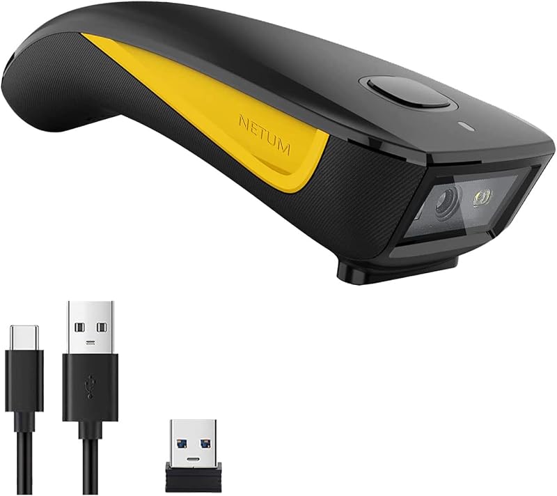 NETUM C750 Bluetooth 2.4G Wireless Mini Barcode Scanner 1D 2D QR USB