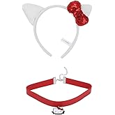 Bioworld Hello Kitty Costume Ready Cosplay Set with Headband and Collar
