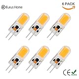 Classic Style Home 4 Watt G4 LED Light Bulb 2700K Warm White Dimmable Waterproof Bi-Pin Base 12V AC/DC T3 G4 40W LED Halogen Replacement 6Pack