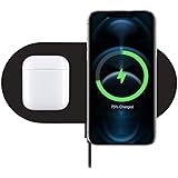 Dual Wireless Charger, COSOOS Fast Wireless Charging Pad Compatible for iPhone 13/13 Pro/13 Pro Max/13 Mini/12/11/XS/8 Plus, 