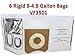 Casa Vacuums 6-Pack RIDGID compatible 23738 VF3501 Wet Dry Vac High-Efficiency Dust Bags, Wet Dry Vacuum Filter Bags, 2 pks of 3 Dust Collection Bags per Package