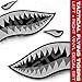 Flying Tiger Decal Shark Teeth Decal Subdued Tactical Set (7" inches - 2 Pair)