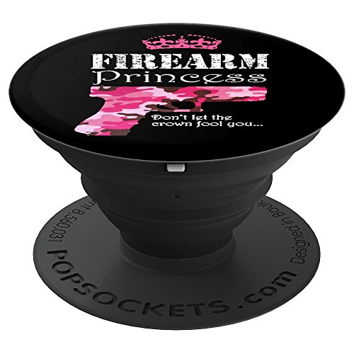 Pink Camo Firearm Princess Shooting Sport Handguns PopSockets PopGrip: Swappable Grip for Phones & Tablets