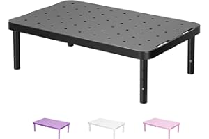 WALI Monitor Stand Riser, Adjustable Laptop Stand Riser, 3 Height Adjustable Computer Monitor Stand Underneath Storage for Of