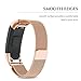ANCOOL Compatible Garmin Vivosmart HR Band Magnetic Lock Milanese Loop Stainless Steel Metal Bracelet Replacement for Garmin Vivosmart HR Tracker (NOT Compatible Vivosmart HR+) - Small, Rosegold