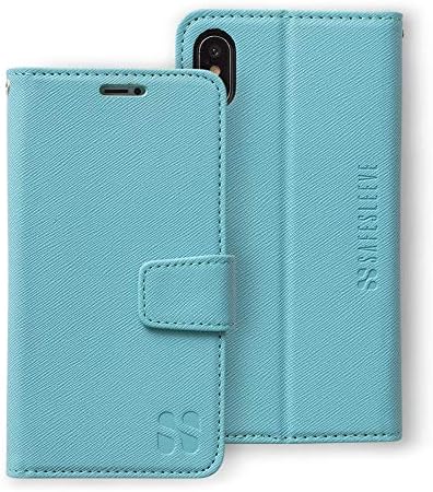 SafeSleeve World's First Anti-Radiation with RFID Protection Wallet Credit Card Case (iPhone XS Max, Sky Blue)