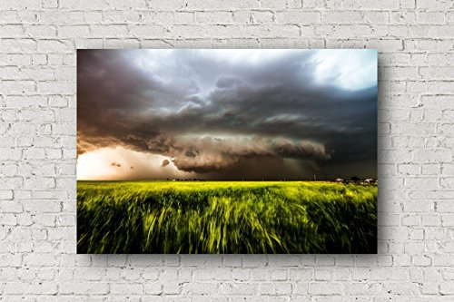 Southern Plains Photographystorm Photography Canvas Wall Art Gallery Wrapped Canvas Of Thunderstorm Pulling Wheat Toward It In Southwest Oklahoma Weather Decor 8x10 To 30x45 Dailymail