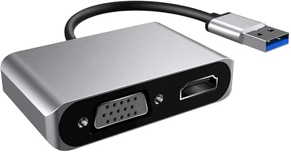 USB A HDMI Adaptador, USB 3.0/2.0 A HDMI HD1080P Audio Video Convertidor Para PC Laptop Projector HDTV Compatible Con Windows XP/10/8.1/8/7, Black - 8