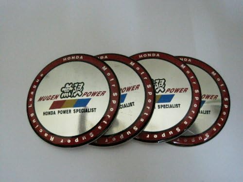 Mugen Power Honda Power Specialist 4 Pcs Set Decal Wheel Center Caps Emblems