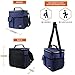 opux Insulated Lunch Bag for Men Women, Leakproof Heather Navy Lunch Box for Work, Portable Soft Lunch Cooler Bag with Shoulder Strap, Adult Lunchbox Lunch Pail for Kid Boy Girl School, 18 Can/10L