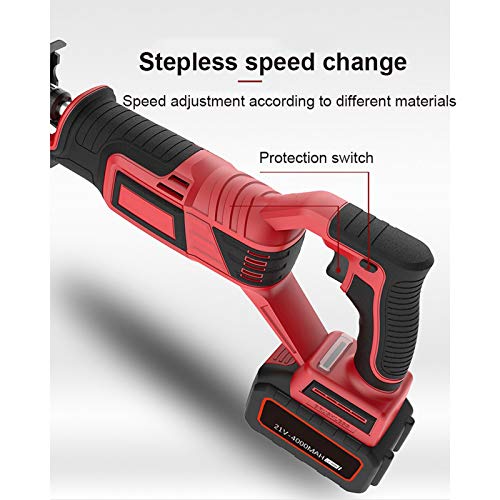 SIRUL Schnurlose Säbelsäge, 20V 4Ah Batterien, 0-3000SPM Variable Geschwindigkeit, werkzeugloser Klingenwechsel, 6… – Bild 5