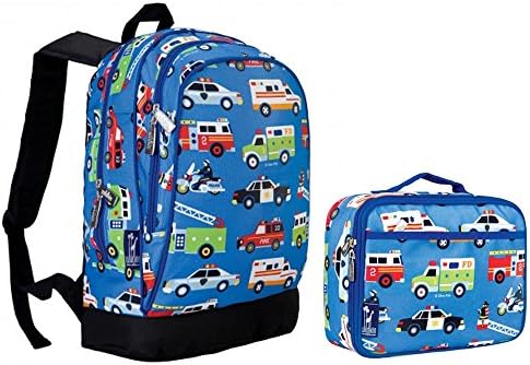 Wildkin Heroes Sidekick Backpack and Lunch Box School Bundle Set