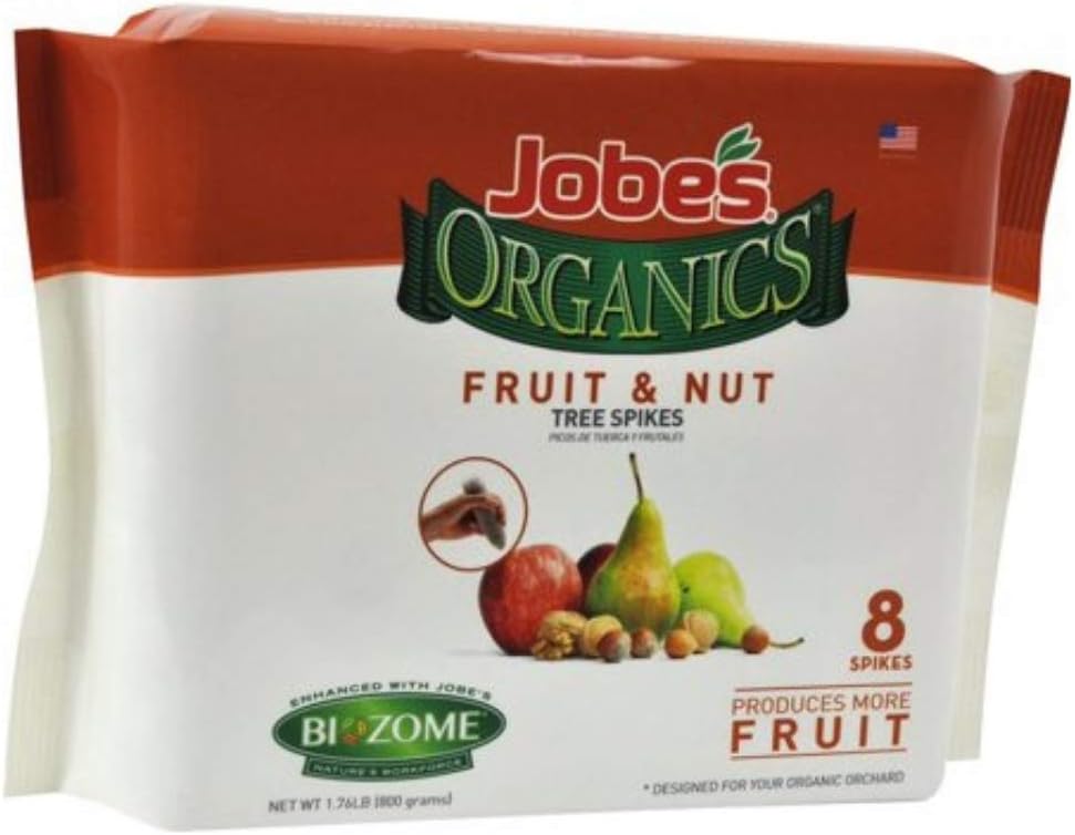 Jobe's Organics Fertilizer Spikes (Fruit and Nut Tree, 8 Spikes)