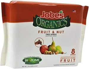 Jobe's Organics Fertilizer Spikes (Fruit and Nut Tree, 8 Spikes)