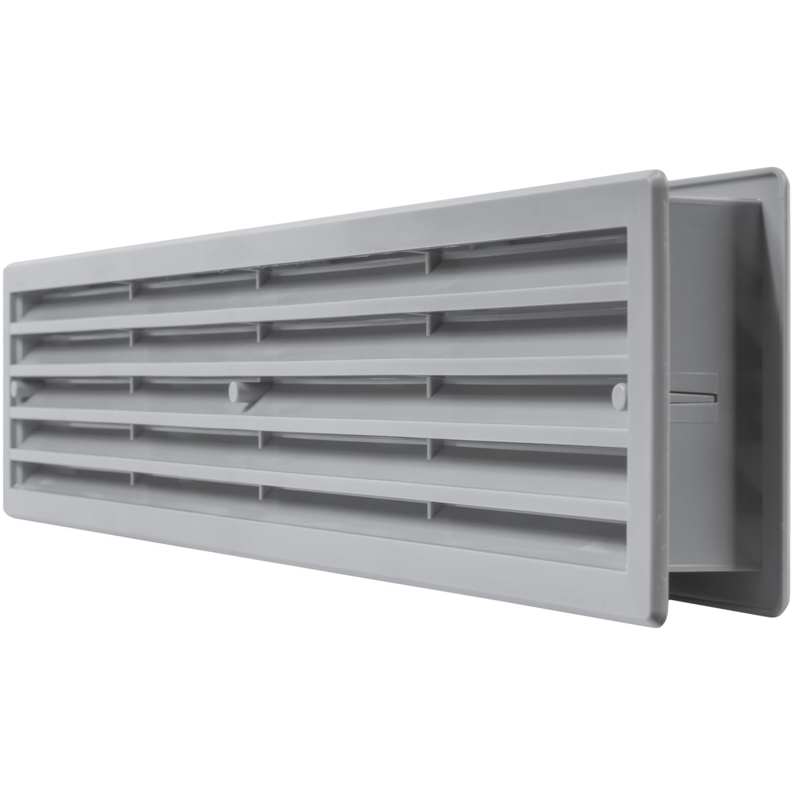 Repa Market 18" x 4" Inch / 450 x 92 mm Grey Plastic Vent Cover – Durable Two-Sided Air Grille for Doors and Furniture – Quick Install Indoor Use for Bathroom, Kitchen, Garage – Quiet Airflow Panel