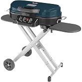 Coleman RoadTrip 285 Portable Propane Grill, 3 Burners, Blue | Instastart Ignition, 20,000 BTUs, Ideal for camping, tailgating, backyard BBQs, RV trips, and outdoor gatherings