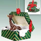 Conversation Concepts Giraffe Gift Box Christmas Ornament - Colorfull