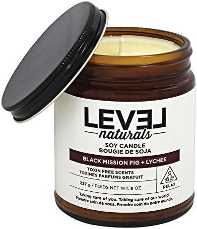 Level Naturals - Soy Candle Black Mission Fig + Lychee - 8 oz.