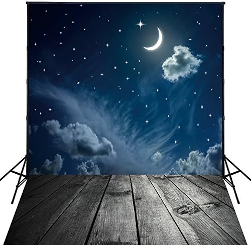 4X6ft Art Fabric Moon Photography Backdrop Baby Photo Studio Props D-8189