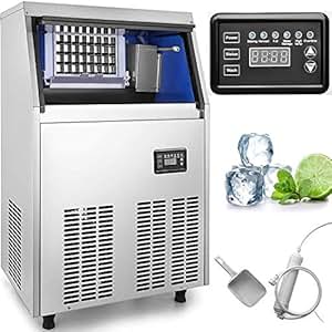 Amazon.com: VEVOR Commercial Ice Maker Sup Stainless Steel Portable