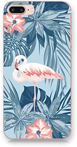 Phone Case, Shock-absorb Floral Tropical Plants Palm Tree Pink Flamingo Printed Soft Slim Matte Rubber Bumper Back Cover for Iphone 6 4.7 Inches (2)