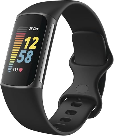 Fitbit Charge 5 Activity Tracker with 6-Month Premium Included Black Graphite