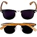Woodies Zebra Wood Sunglasses with Black Polarized Lenses