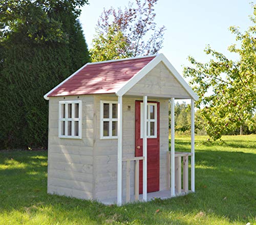 Wendi Toys M6 Nordic Adventure House | Maison de jardin pour Jeu d'enfant à l'extérieur | Rouge