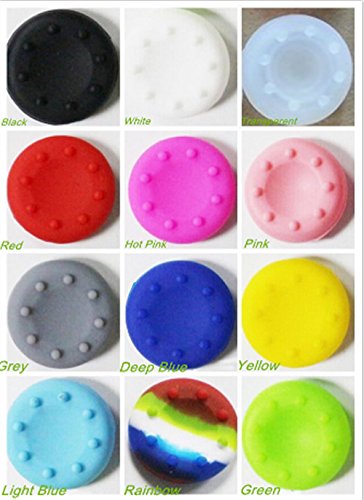 Colorful Silicone Accessories Replacement Parts Thumb Stick Grip Cap Cover For PS2, PS3, PS4, XBox 360, XBox Game Analog Controller(pack of 12 Pairs)