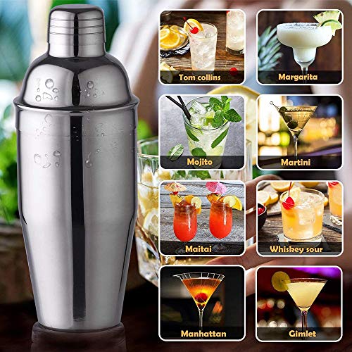 Cocktail-Shaker, Barkeeper-Set, 680 ml, mit Cocktailsieb, Bar-Set, Getränkemixer, Shaker, Martini-Shaker – Bild 3
