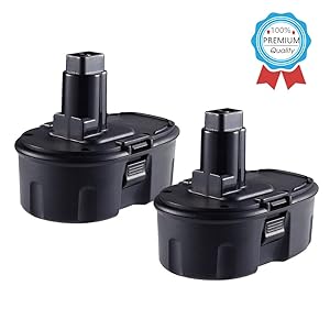 3600mAh 18V DC9096 for Dewalt Battery Replacement Battery Ni-Mh XRP DC9096 DC9099 DC9098 DW9096 DW9099 DE9096 DE9098 Compatible with Dewalt 18 Volt Cordless Power Tools Batteries (2Pack)