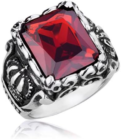 Moon Wings Vintage Men's Ring Gothic Style Stainless Steel Ring Size 12