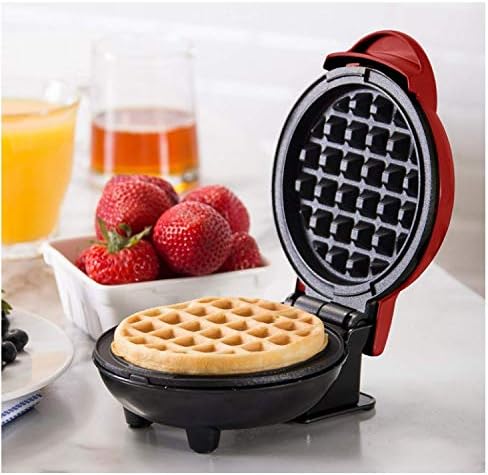 QiaoJia Mini Waffle Maker Kitchen Supplies Non-Stick Baking Pancake Snack Paninis Food Kids