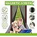 Magnetic Screen Door, Fiber Screen Heavy Duty mesh Door Screen and Full Frame Hook and Loop Fits Door Size up to 36x83 in, Fresh air in and Good Light Transmission (Gray)