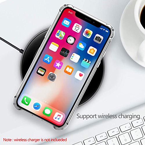 RicHyun Girly Case for iPhone XR, Clear Pink Floral Pattern Soft Flexible TPU Shockproof Case for iPhone XR 2018